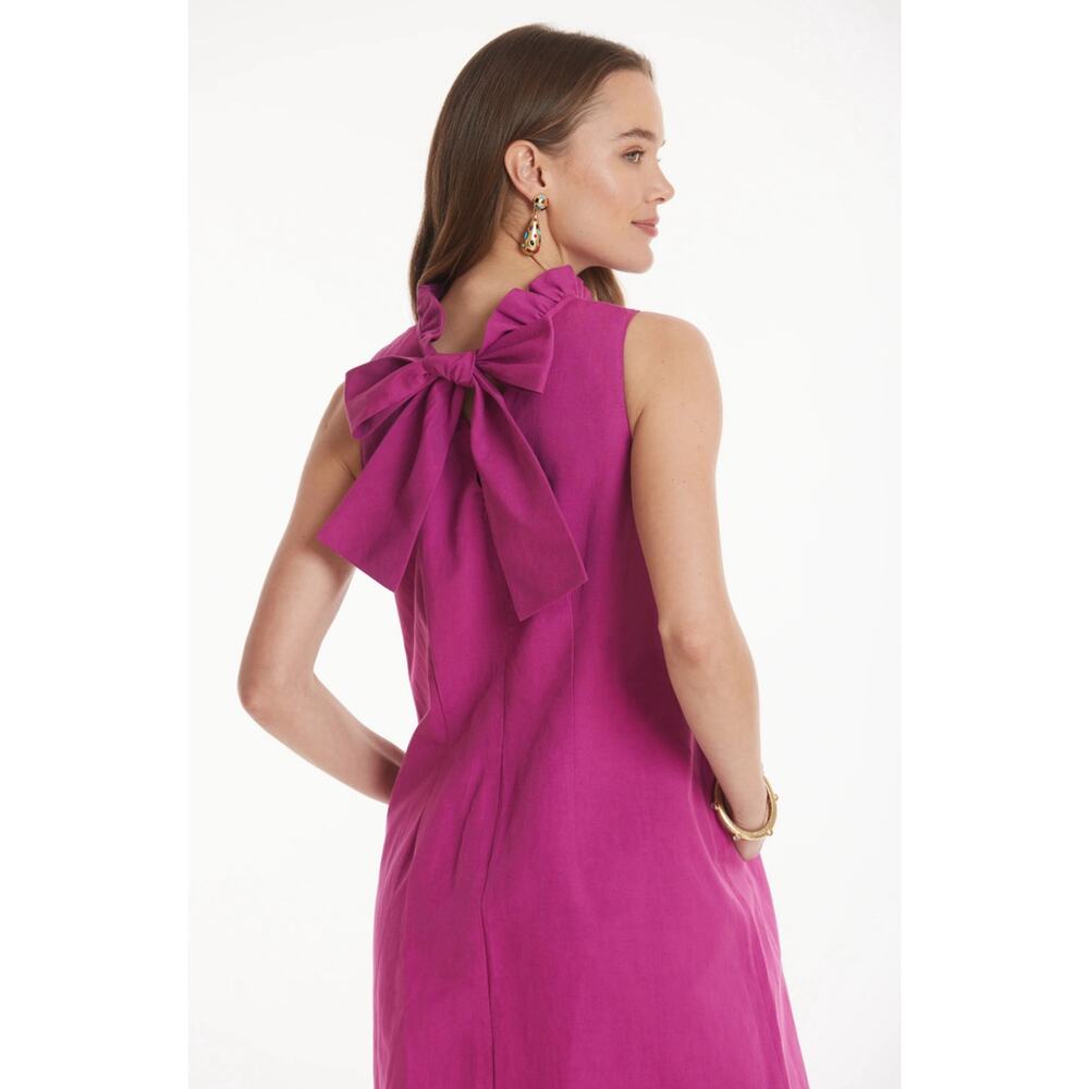 Tyler Boe Stella Bow Back Dress- Bougainvillea NWT size large